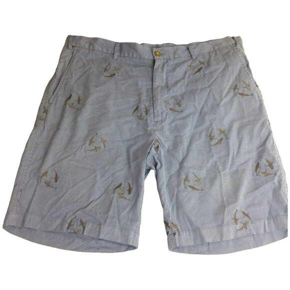 J. McLaughlin Shark Print Men's Shorts, size 36 - Picture 1 of 10